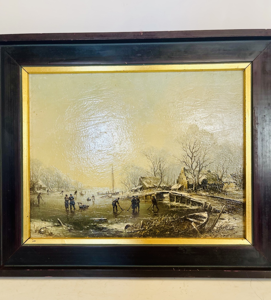 Huile sur bois - École moderne -photo-3